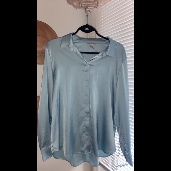 H&M Light Blue Blouse - Picture 1 of 4